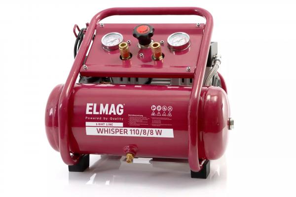 ELMAG Flüsterkompressor WHISPER 110/8/8 W - 'SET-AKTION'
